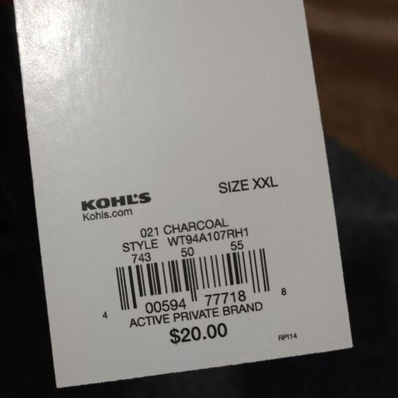 Tek Gear Activewear Top women Size XXL Color Charcoal Reflective Top Logo B2 - Picture 6 of 10